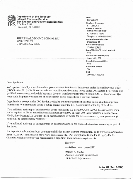 IRS Letter